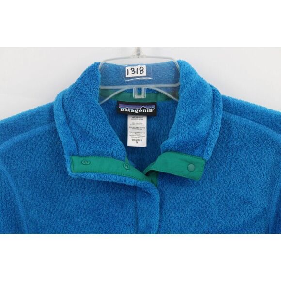 Patagonia Womens Re-Tool Snap-T Fleece Pullover Polartec Teal Blue Size Medium - Picture 2 of 8